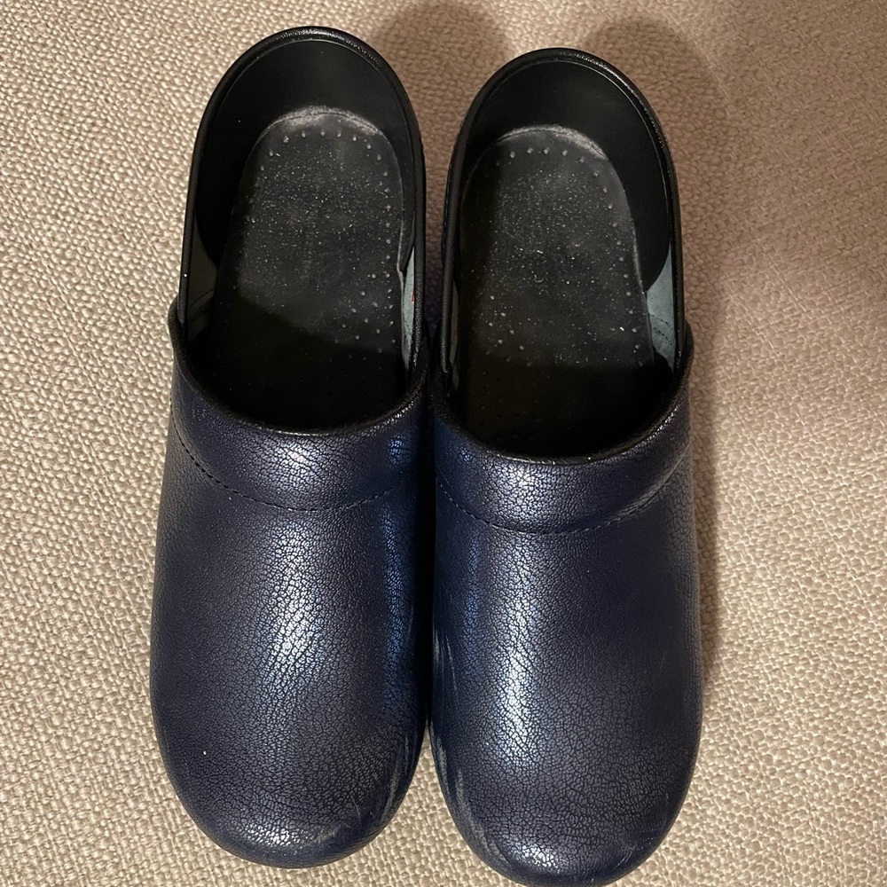 Sanita clogs metallic blue Size 39